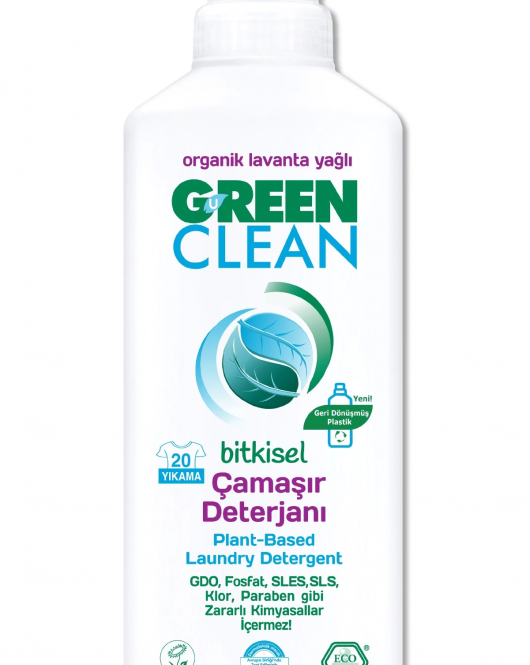 Green Clean Bitkisel Çamaşır Deterjanı 1000 ml (20 Yıkama)