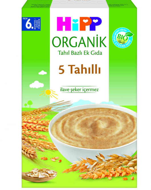 Hipp Organik 5 Tahıllı Tahıl Bazlı Kaşık Maması 200 Gr