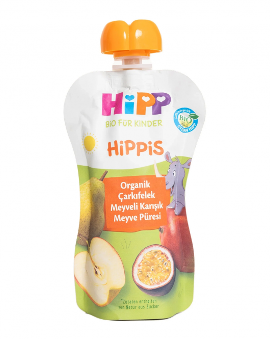 Hipp Organik Çarkıfelek Meyveli Karışık Meyve Püresi 100 Gr