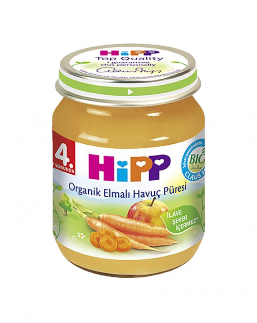 Hipp Organik Elmalı Havuç Püresi 125 Gr