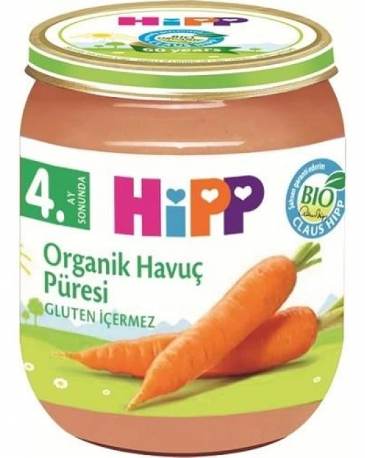 Hipp Organik Havuç Püresi 125 Gr