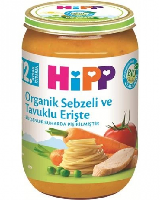 Hipp Organik Sebzeli Tavuklu Erişte 220 Gr