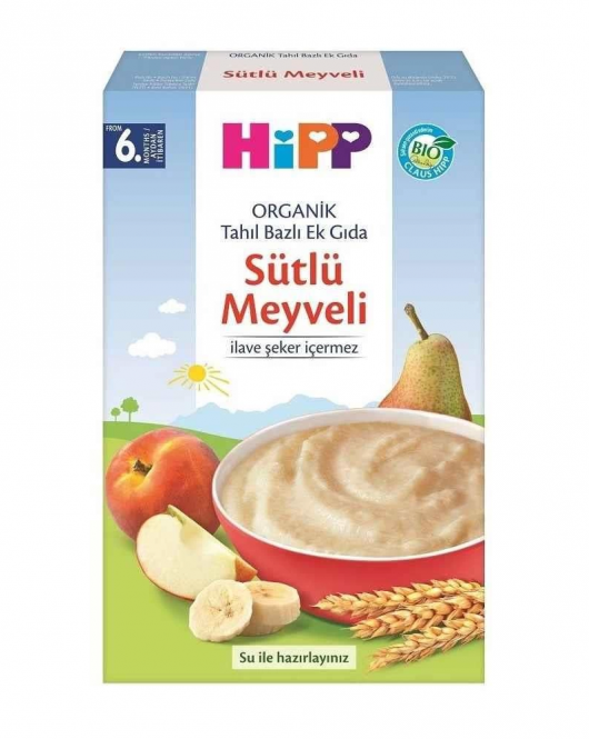 Hipp Organik Sütlü Meyveli Tahıl Bazlı Ek Gıda 250 Gr