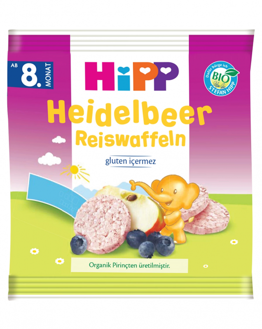 Hipp Organik Yabanmersinli Pirinçli Bebek Gofreti 30 Gr