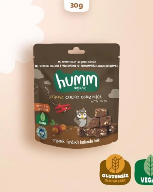 Humm Organik Fındıklı Kakaolu Vegan Kek 30 Gr