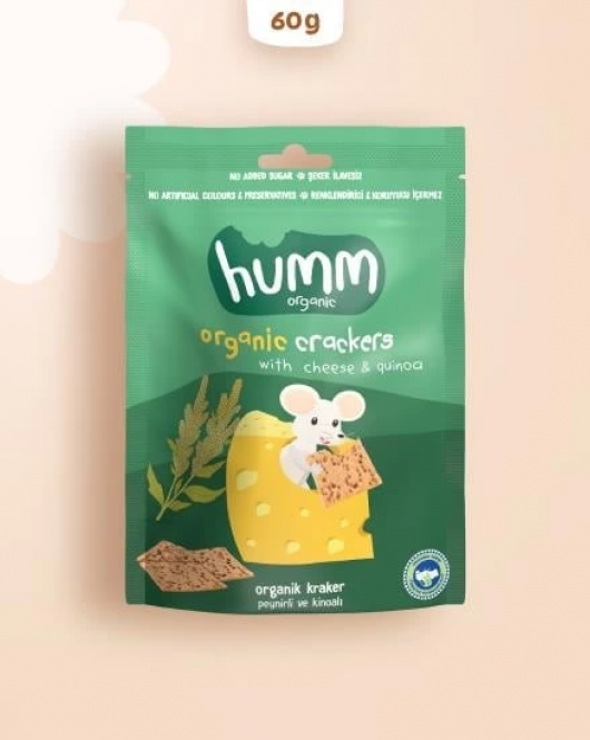 Humm Organik Peynirli Kinoalı Kraker 60 Gr