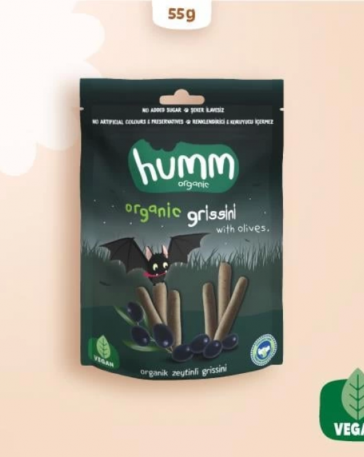 Humm Organik Vegan Zeytinli Grissini 55 Gr
