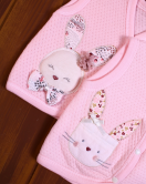 Yeni Doğan 3-9 Ay Kapitone Kız Bebek Yeleği 2'li Paket Pembe