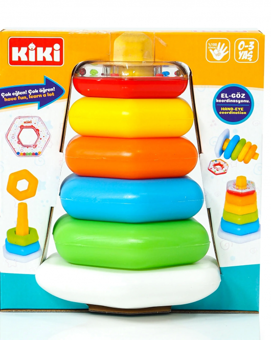 Kiki Renkli Altıgen Halkalar Çıngıraklı Ae-1510