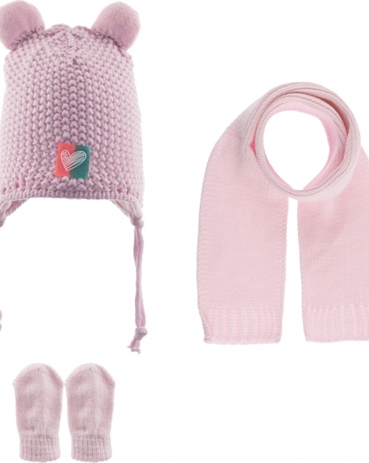 Kitti Atkı Bere Eldiven Takım 0-18 Ay 2315002 Pembe