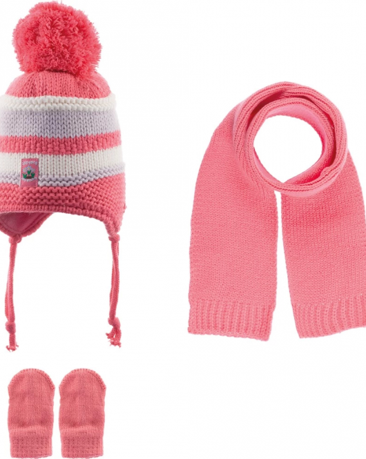 Kitti Atkı Bere Eldiven Takım 0-18 Ay 2315004 Koyu Pembe