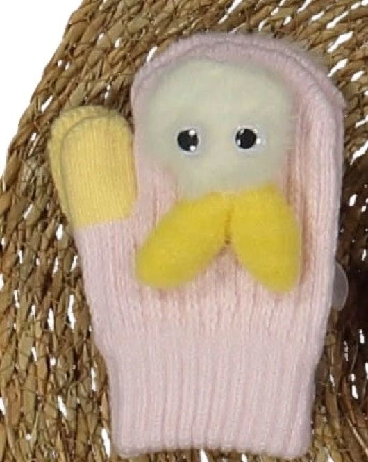 Kitti Bebe Kız Örme Eldiven (1-3 Yaş) K24210-01 Açık Pembe