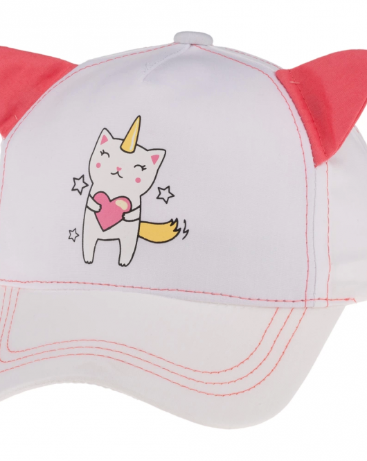 Kitti Bebe Kız Şapka (1-3 Yaş) Y24100-02 Beyaz