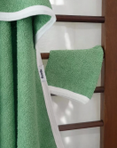 Kurbağa Nakışlı Unisex Şapka Ve Keseli Bebek Banyo Havlusu