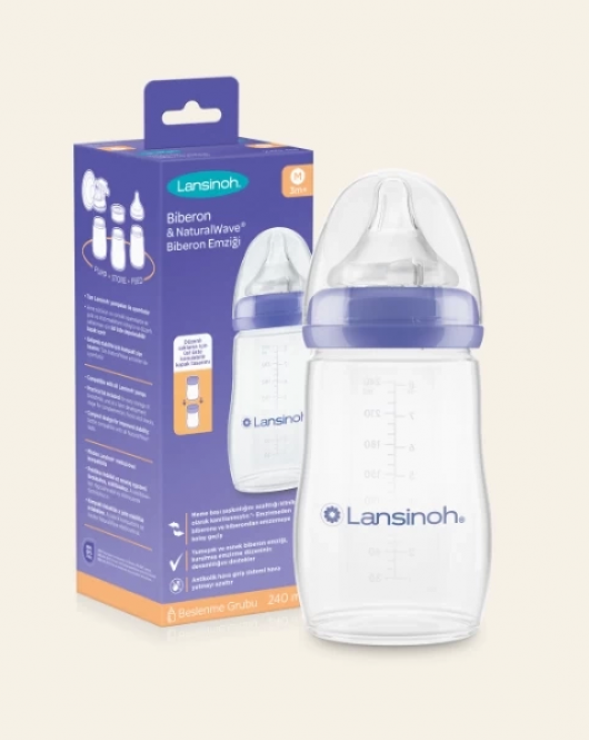 Lansinoh Biberon Natural Wawe Biberon Emziği 240ml