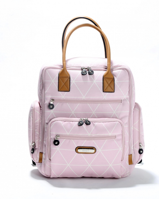 M&y Eos Digital Anne Bebek Bakım Sırt Çantası 6720 Gri Toz Pembe