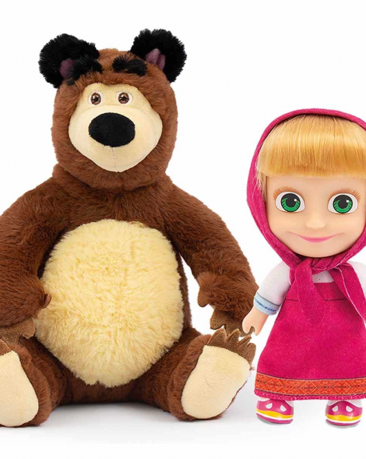 Masha & Koca Ayı 20 Cm Peluş 12 Cm Bebek Mha21000
