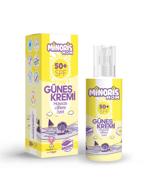 Minoris Mom Organik Hassas Ciltler İçin Güneş Kremi 50SPF 150ml