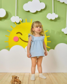 Minycenter Kız Bebek 2'li Takım 24k008 Mavi