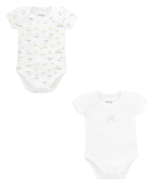 Minycenter Unisex Bebek 2'Li Body Set 24U001 Karışık Renkli