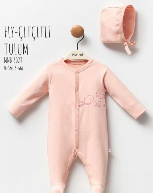 Moi Noi Fly Çıtçıtlı Tulum Mnb3028 Somon