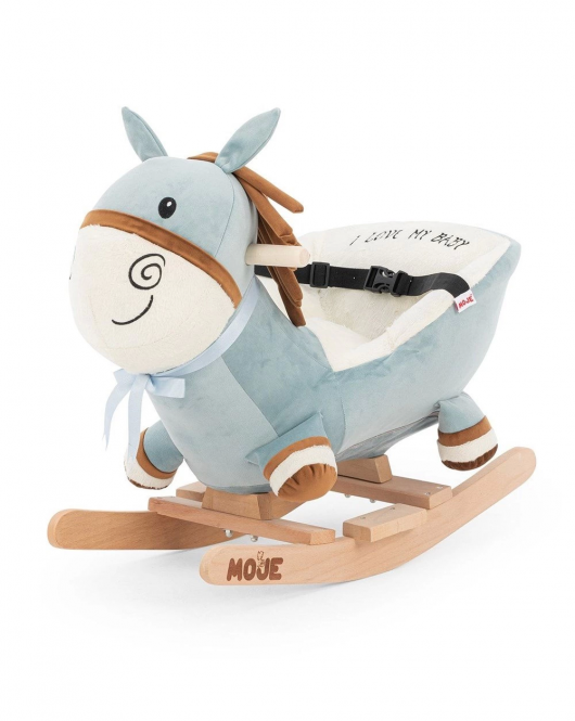 Moje Enjoy Donkey Ahşap Sallanır Eşek Mavi