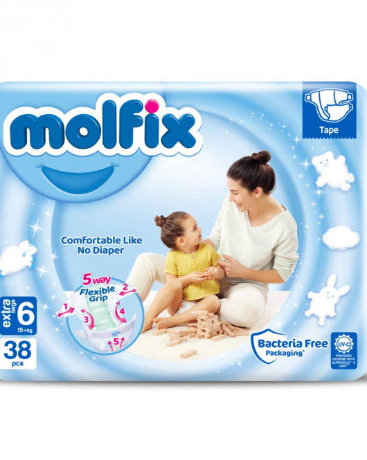 Molfix Bebek Bezi Fırsat Paketi 6 Beden 15+ Kg 38 Adet
