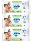 Molfix İzotonik Sulu Ferah Temizlik Islak Havlu Mendil 3'Lü 180 Yaprak