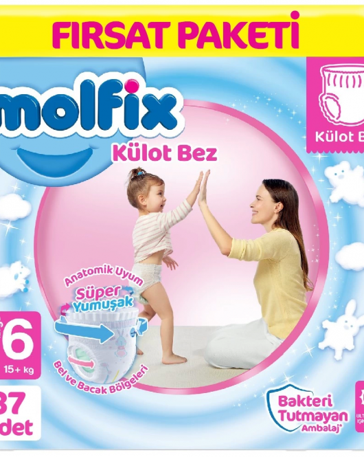 Molfix Külot Bez Fırsat Paketi 6 Beden 15+ Kg 37 Adet