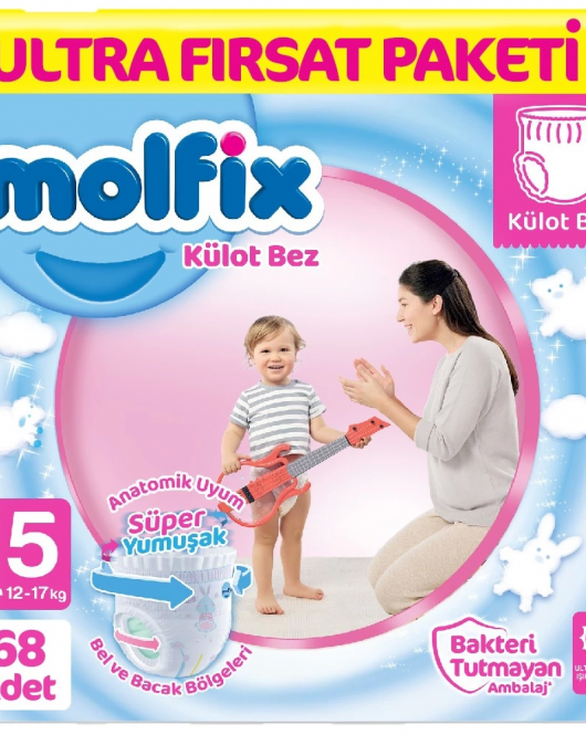 Molfix Külot Bez Ultra Fırsat Paketi 5 Beden 12-17 Kg 68 Adet