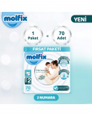 Molfix Premium Bebek Bezi Fırsat Paketi 2 Beden 3-6 Kg 70 Adet