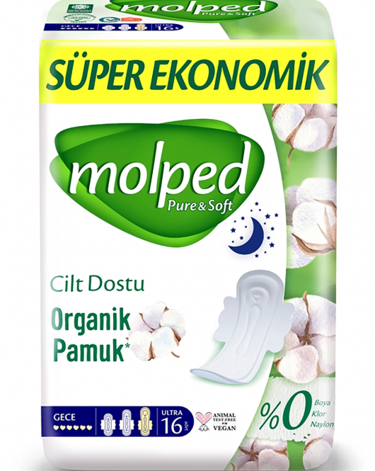 Molped Pure&Soft Gece Ped Süper Eko 16 Adet