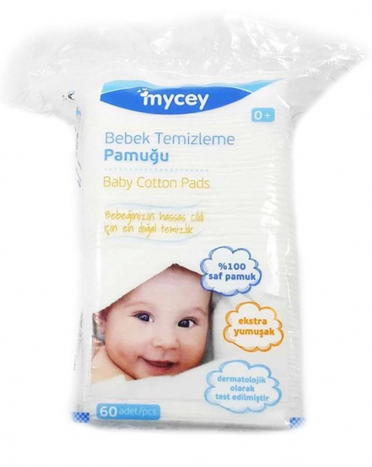 Mycey Bebek Temizleme Pamuğu 60 Adet