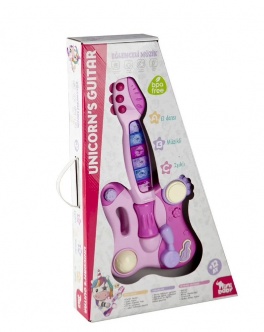 Nini Baby Gitar Işıklı Müzikli ER-205-206 Pembe