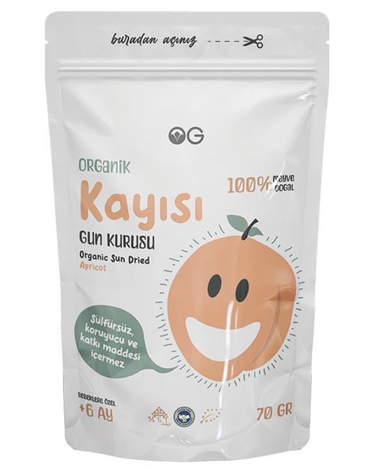 Og Natural Organik Kayısı Kurusu 70 Gr