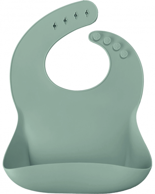 Oioi Basics Silikon Mama Önlüğü River Green