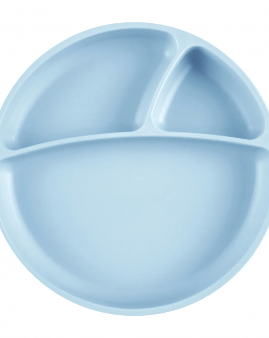 OiOi Porsiyon Vakum Tabanlı Silikon Tabak Mineral Blue