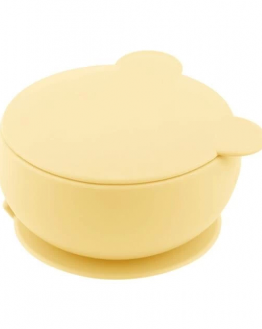 OiOi Silikon Kapaklı Kase Mellow Yellow