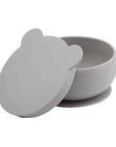 Oioi Silikon Kapaklı Kase Powder Grey