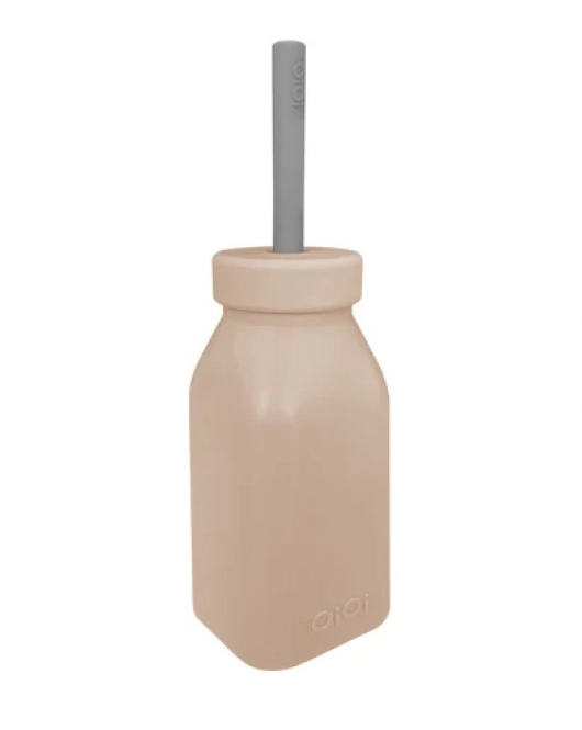 Oioi Şişe + Pipet 200ml Bubble Beige / Powder Grey