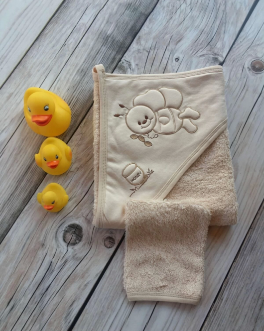 Organik Bebek Havlusu 80x80 Cm Kese Hediyeli