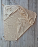 Organik Bebek Havlusu 80x80 Cm Kese Hediyeli
