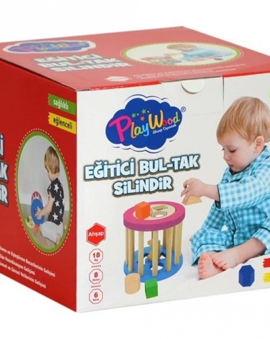 PlayWood Ahşap Eğitici Silindir Bultak 374