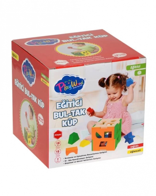 PlayWood Eğitici Bul Tak Küpler 355