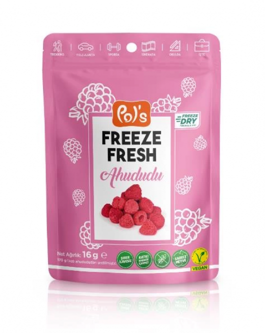 Pol’s Freeze Fresh Dondurularak Kurutulmuş Ahududu 16 G