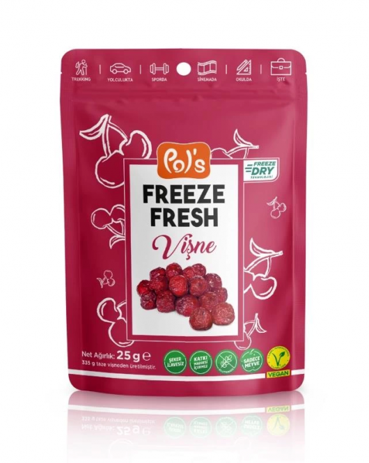 Pol’s Freeze Fresh Dondurularak Kurutulmuş Vişne 25g