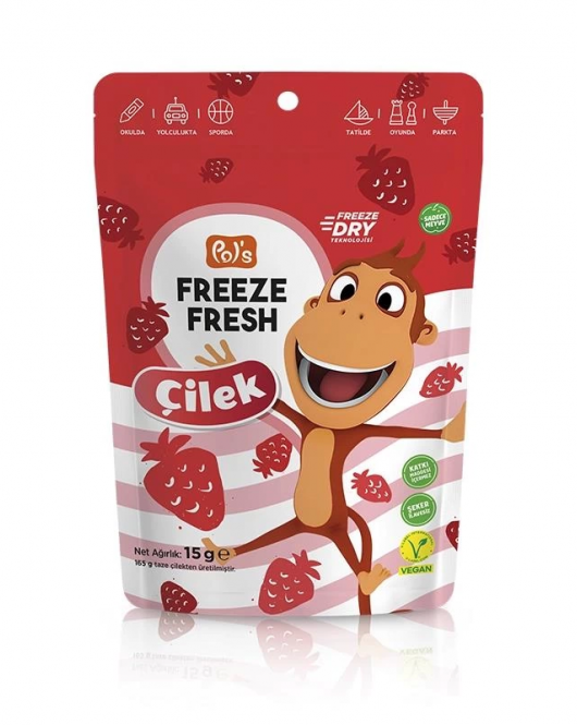 Pol’s Kukuli Freeze Fresh Dondurularak Kurutulmuş Çilek 15 G