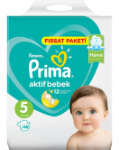 Prima Bebek Bezi Aktif Bebek Fırsat Paket 5 Beden 46 Adet