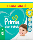 Prima Bebek Bezi Aktif Bebek Fırsat Paket 7 Beden 34 Adet