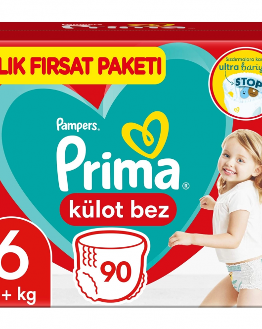 Prima Külot Bebek Bezi Aylık Fırsat Paketi 6 Beden 90 Adet